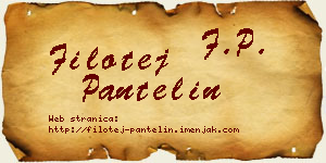 Filotej Pantelin vizit kartica